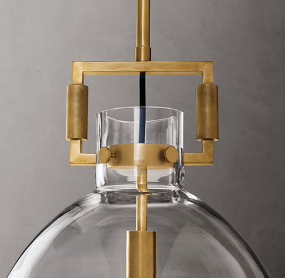 Industrial Glass Pendant Light Fixture