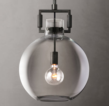Machinist Glass Globe Pendant