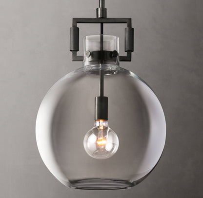 Machinist Glass Globe Pendant