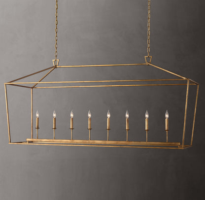 19th C. English Openwork Rectangular Chandelier 72"