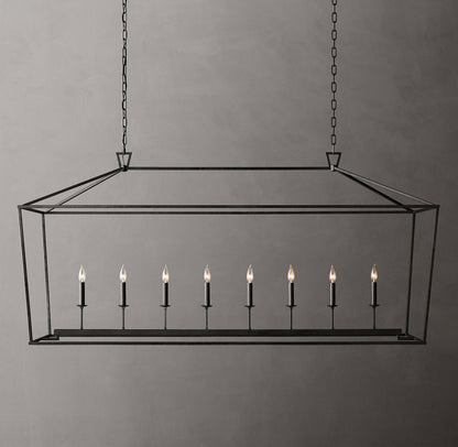 19th C. English Openwork Rectangular Chandelier 72"