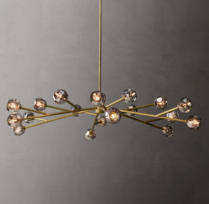 Boule De Cristal Smoke Glass Round Chandelier 72"