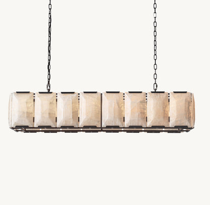 Harlowe Rectangular Calcite 54" Chandelier