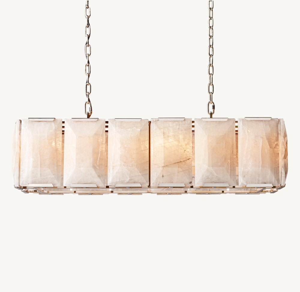 Harlowe Crystal Rectangular Chandelier 42"
