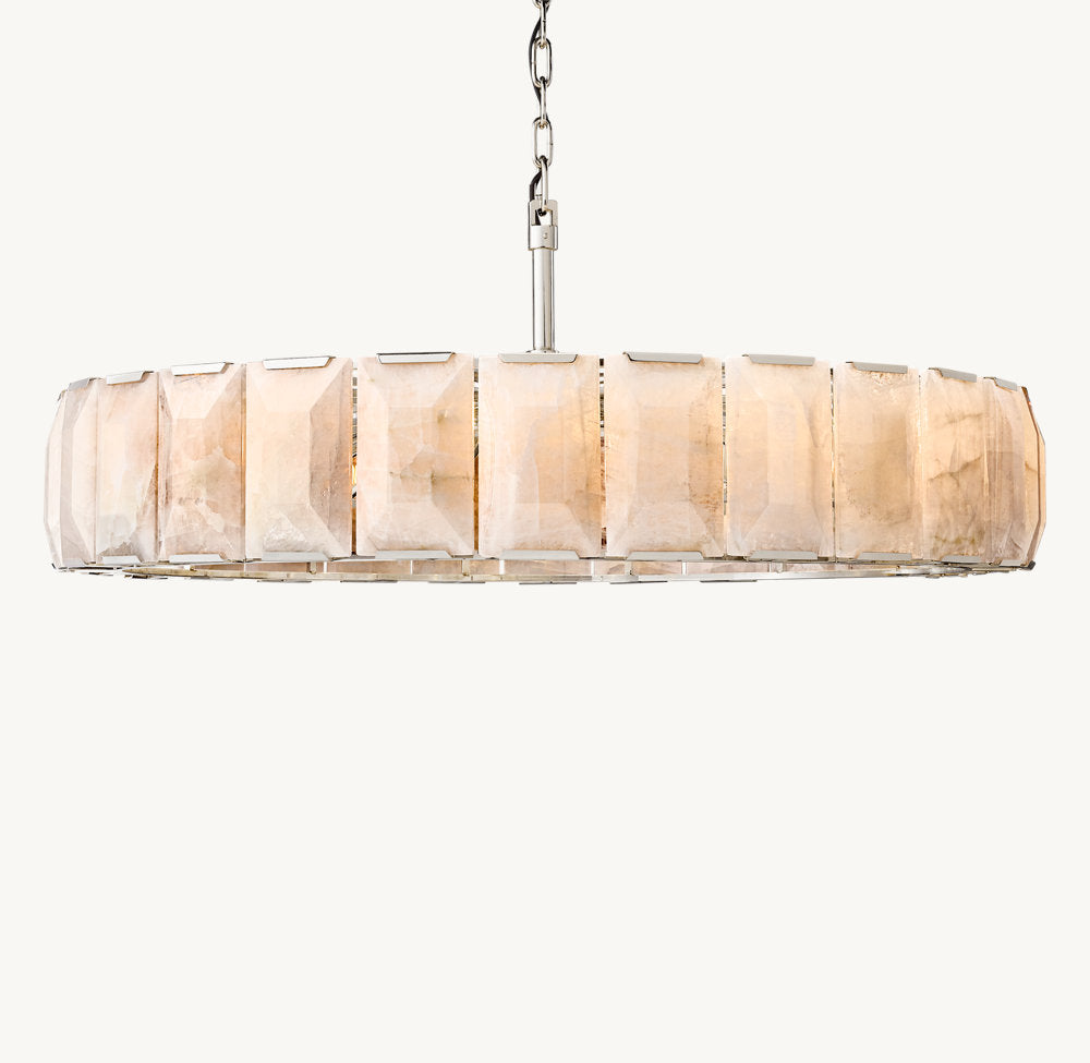 Harlowe Calcite Circular Chandelier 60"