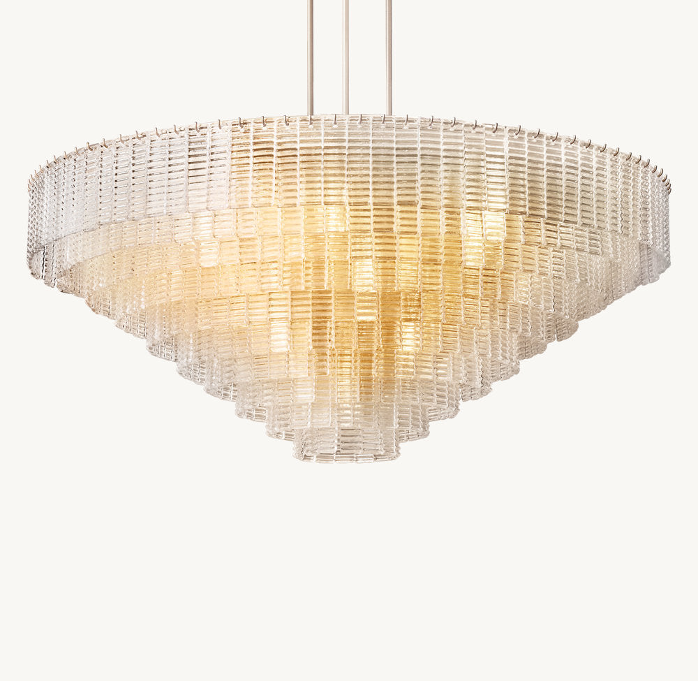 Sirene Clear Glass Round Chandelier 65"