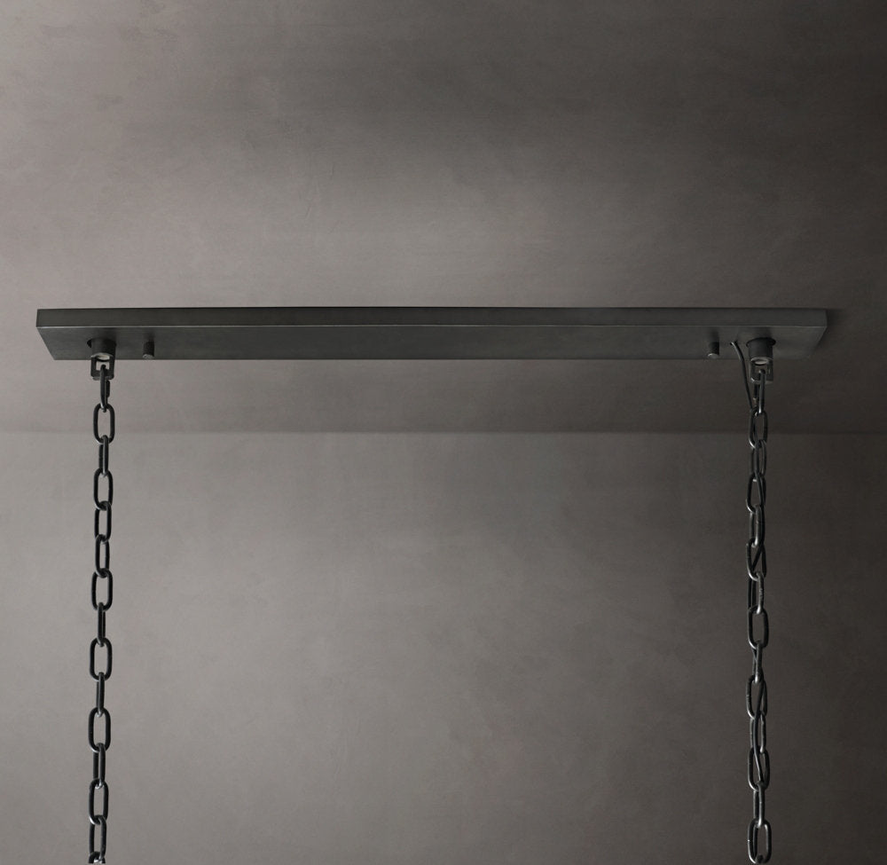 Harlow Calcite Rectangular Chandelier 74"