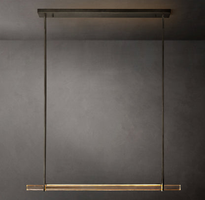 Audubon Crystal Single Bar Linear Chandelier 60"