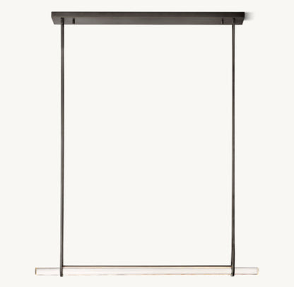Audubon Crystal Single Bar Linear Chandelier 60"