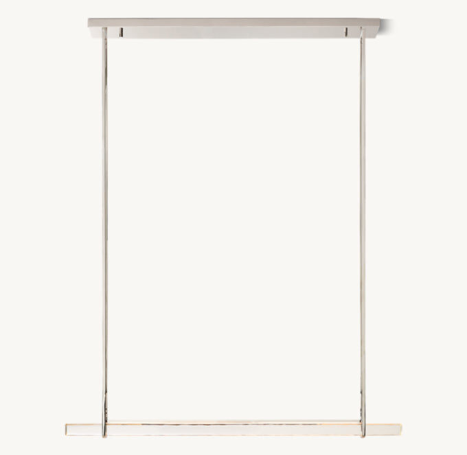 Audubon Crystal Single Bar Linear Chandelier 60"