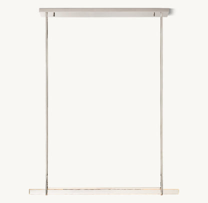 Audubon Crystal Single Bar Linear Chandelier 60"