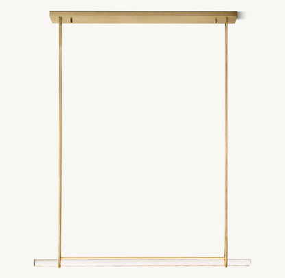 Audubon Crystal Single Bar Linear Chandelier 60"