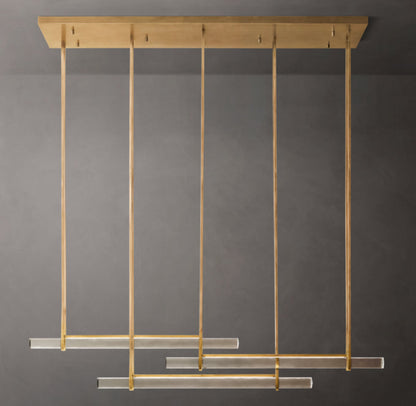 Audubon Crystal Triple Bar Linear Chandelier