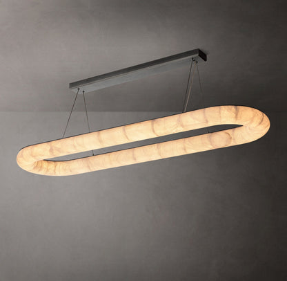 Rivages Smooth Oval Chandelier 74"