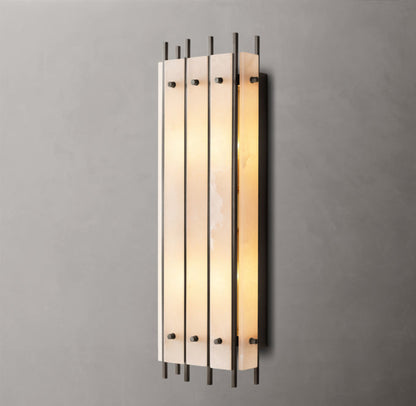 San Marcos Alabaster Grand Rectangular Wall Sconce