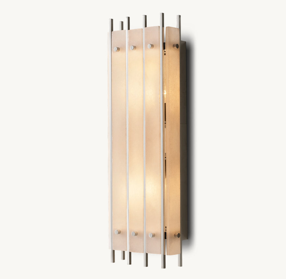 San Marcos Alabaster Grand Rectangular Wall Sconce