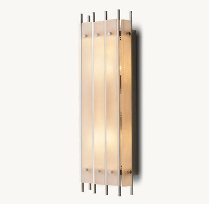 San Marcos Alabaster Grand Rectangular Wall Sconce