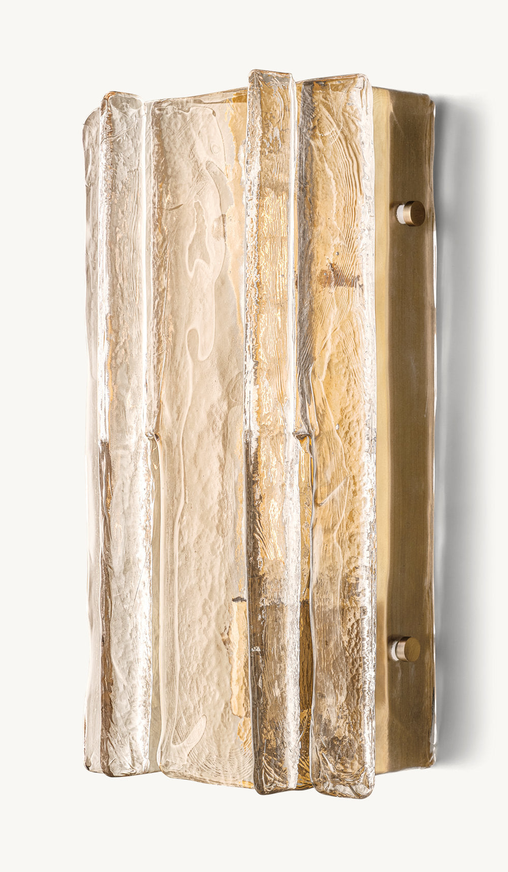 Lattice Pattern Clear Glass Wall Sconce 15"