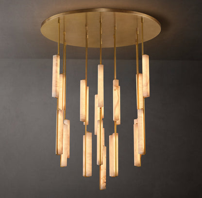 Audubon Alabaster Round Chandelier 56"