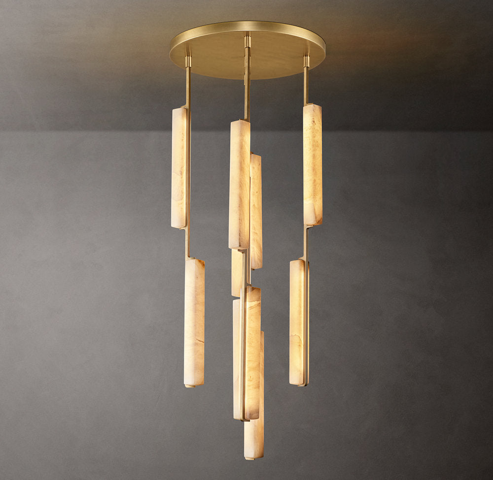 Audubon Alabaster Round Chandelier 24"