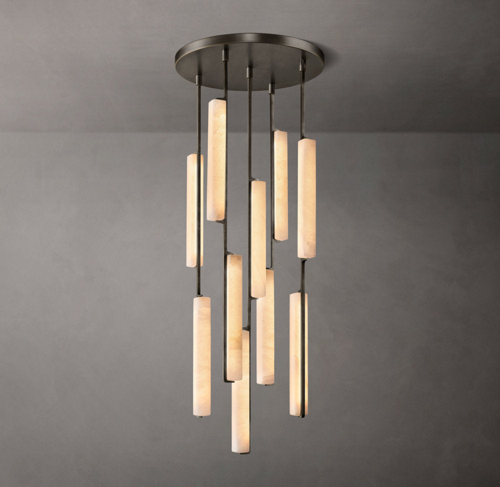 Audubon Alabaster Round Chandelier 24"