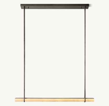 Audubon Alabaster Single Bar Linear Chandelier 60"