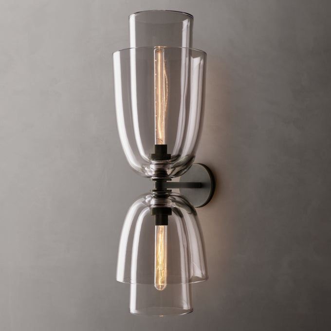 Bloms Transparent Glass Dome Grand Wall Sconce