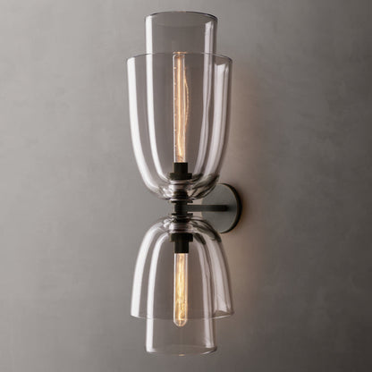 Bloms Transparent Glass Dome Grand Wall Sconce