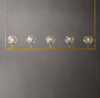 Boule De Cristal Clear Glass Linear Chandelier 48"