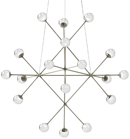 Proton? 40"W Satin Nickel 18-Light LED Pendant Light