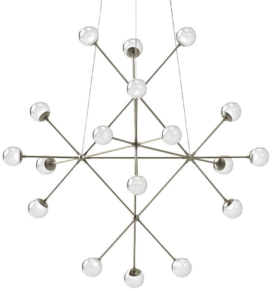 Proton??40"W Satin Nickel 18-Light LED Pendant Light