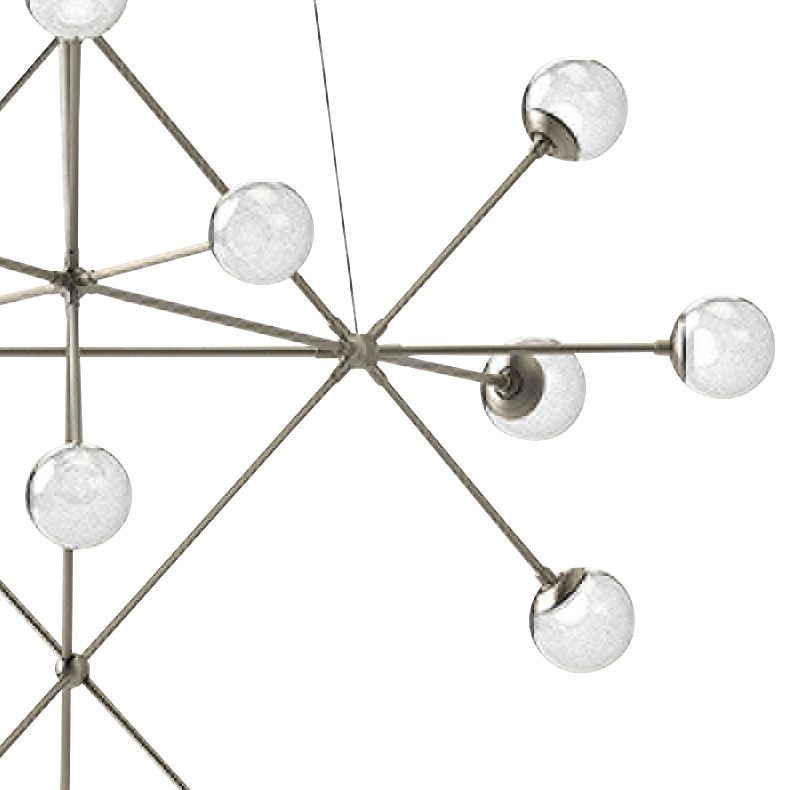 Proton??40"W Satin Nickel 18-Light LED Pendant Light