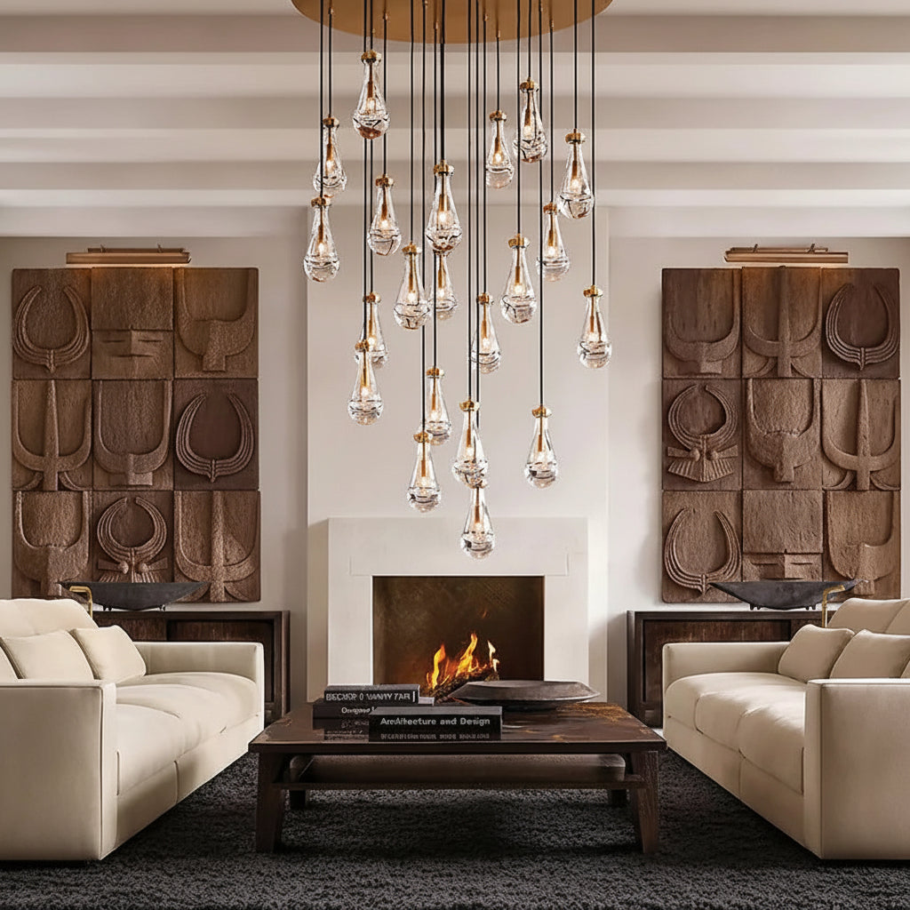 Raindrops Round Chandelier 60"