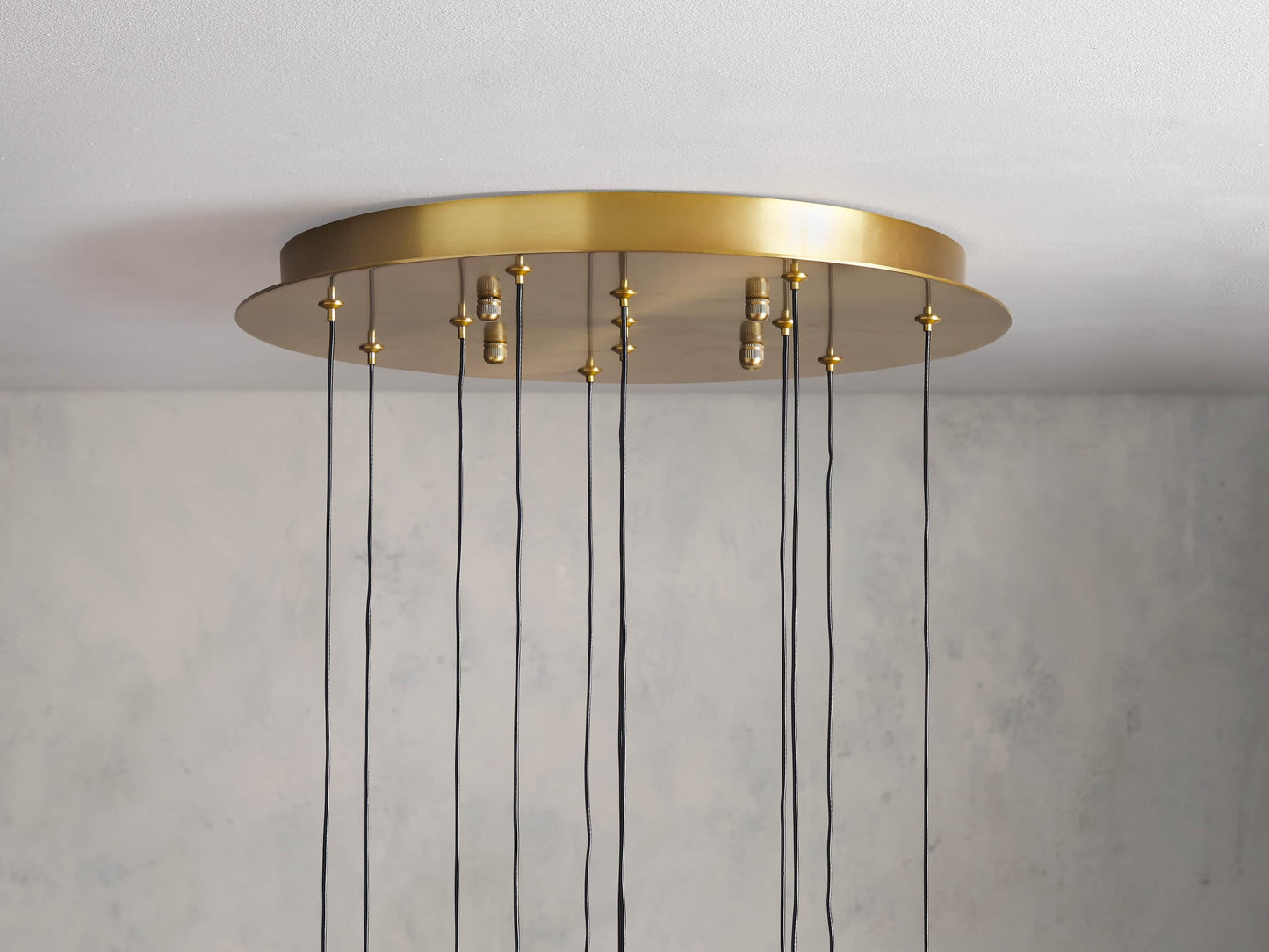 Rainfall Seeded Glass LED Chandelier
