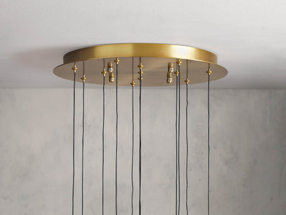 Rainfall Seeded Glass LED Chandelier