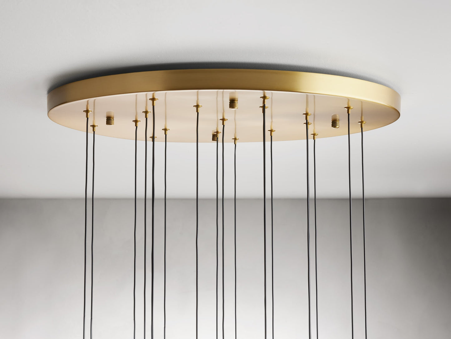 Rainfall Seeded Glass LED Chandelier