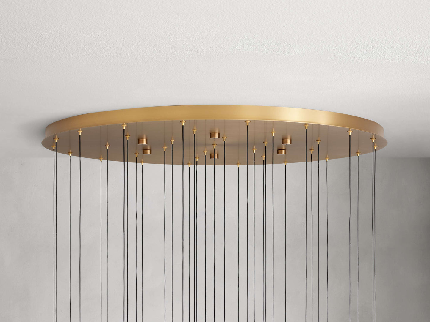 Rainfall Seeded Glass LED Chandelier