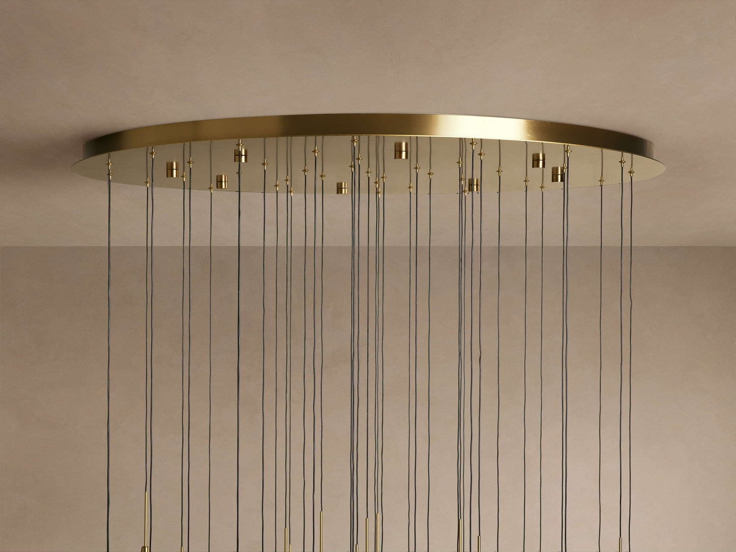 Rainfall Seeded Glass LED Chandelier