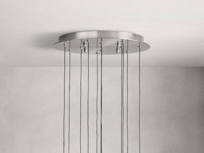 Rainfall Seeded Glass LED Chandelier