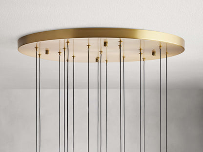 Rainfall Seeded Glass LED Chandelier