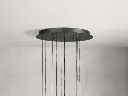 Rainfall Seeded Glass LED Chandelier