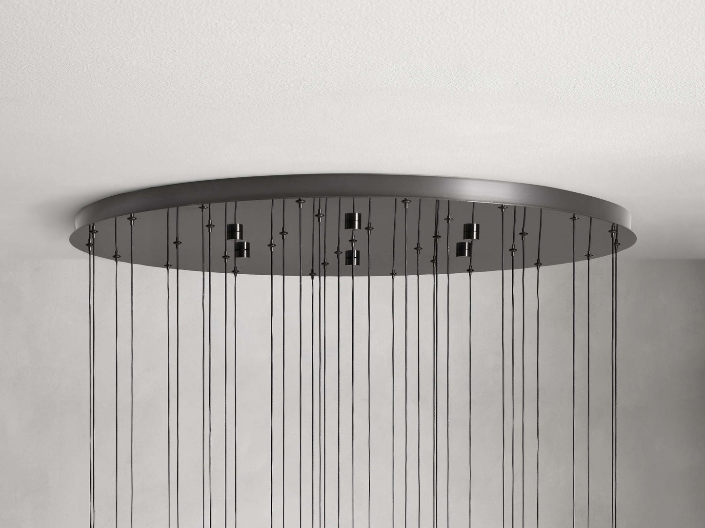Rainfall Seeded Glass LED Chandelier
