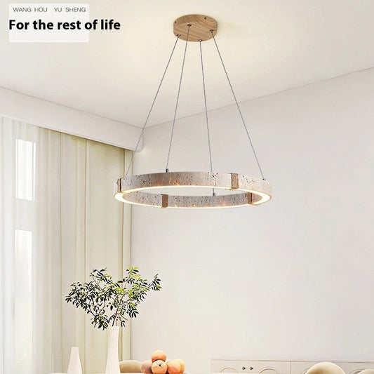 Retro Silent Wind Wooden Chandelier