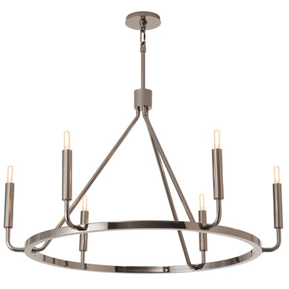 Robert Abbey Mavisten Edition Carbonia 6 Light 38" Wide LED Chandelier