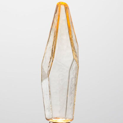Rock Crystal 37" Wide 6 Light Hand Blown Glass LED Chandelier