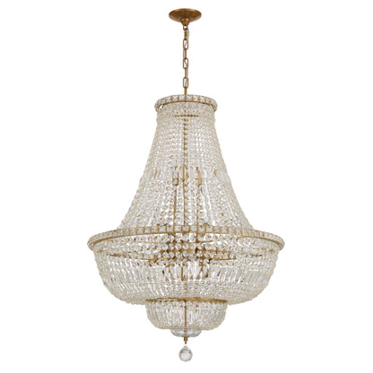 Roslyn 28'' Aged Brass Chandelier Gold 28"W x 39"H x 28"D