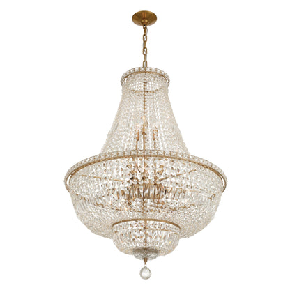 Roslyn 28'' Aged Brass Chandelier Gold 28"W x 39"H x 28"D