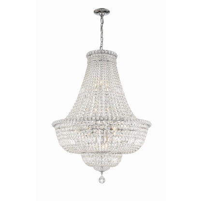 Roslyn 28'' Polished Chrome Chandelier Silver 28"W x 39"H x 28"D