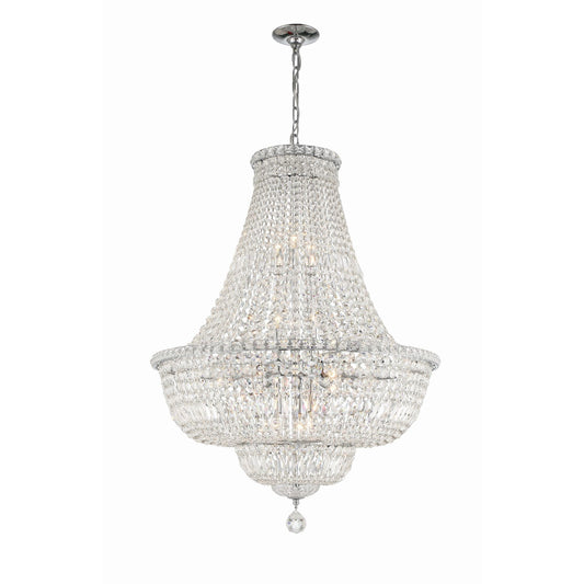 Roslyn 28'' Polished Chrome Chandelier Silver 28"W x 39"H x 28"D