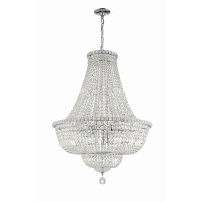 Roslyn 28'' Polished Chrome Chandelier Silver 28"W x 39"H x 28"D
